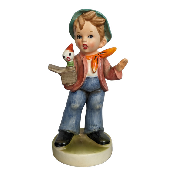 The Hummel Figurine Boy With Jack In The Box 
VINTAGE - Picture 1 of 10